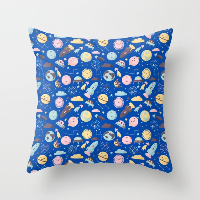 Space lovers for kids Throw Pillow