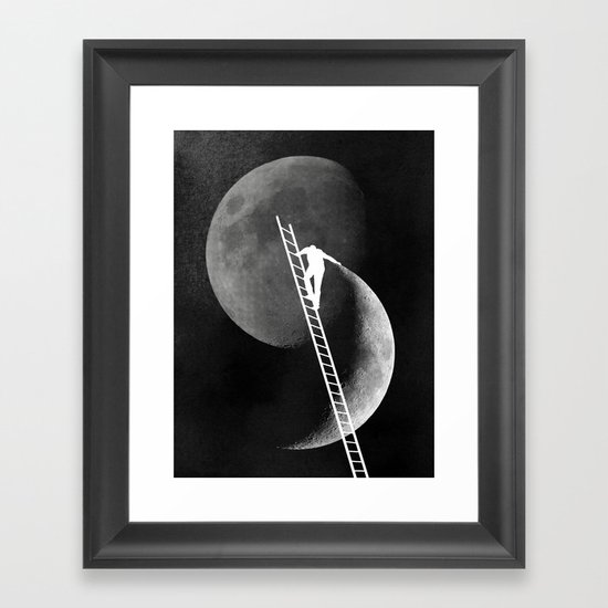 Light Side of the Moon Framed Art Print