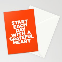 Start Each Day with a Grateful Heart Stationery Card