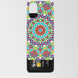 Abstract kaleidoscope pattern background, colorful reflective mirroring background as graphic design element Android Card Case