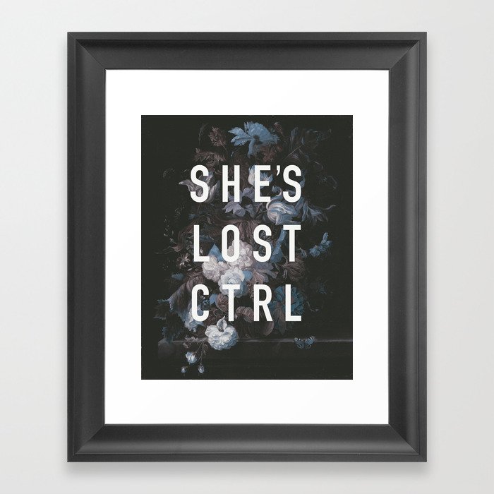 She's Lost Control Framed Art Print