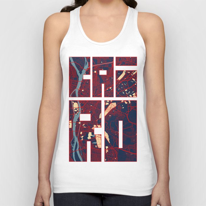 Cairo City Map of Egypt - Hope Tank Top