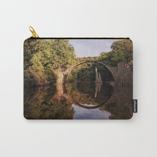 Mystical stone arch- Stonearch History Lake Reflection on #Society6 Carry-All Pouch