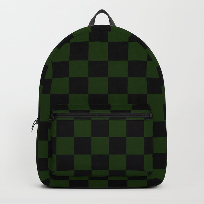 Checkered (green + black) Backpack