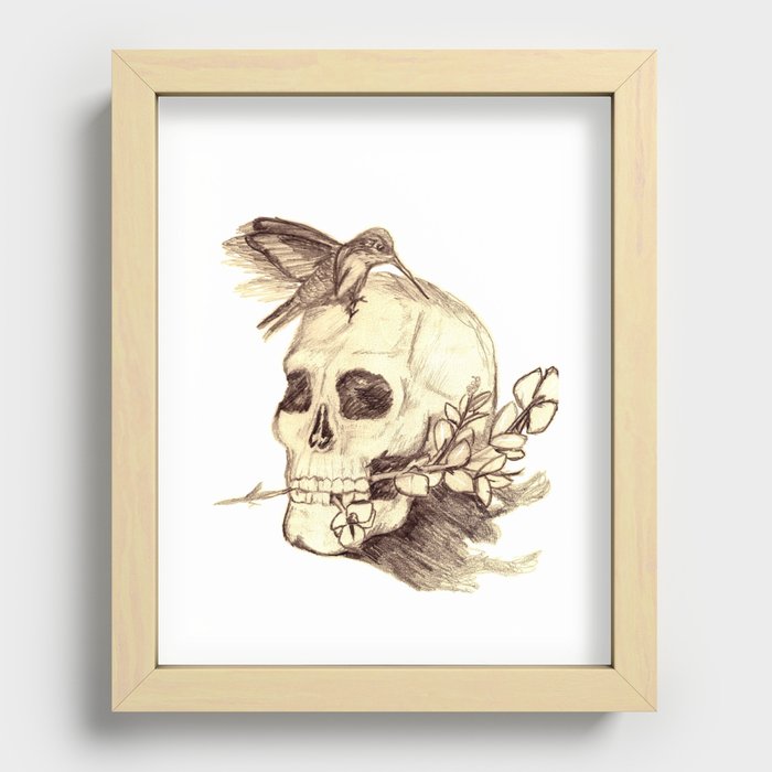 flying away with the time Recessed Framed Print