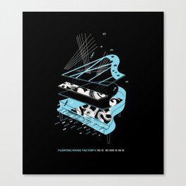 Floating Piano Factory, Brooklyn - Shirt Illustration by S. Ferone Canvas Print