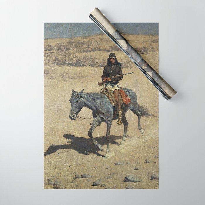 Frederic Remington Western Art “Apache Scout” Wrapping Paper by