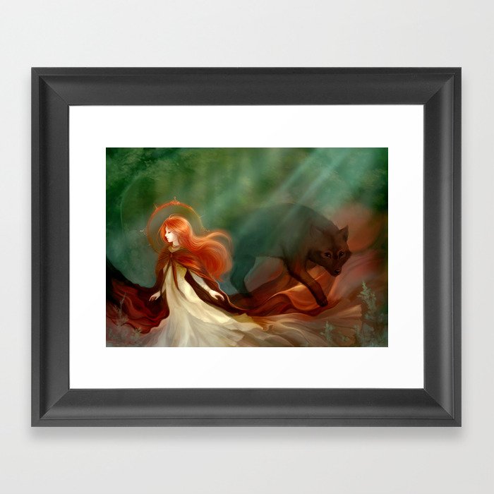 Wolf Song | Red Riding Hood Framed Art Print