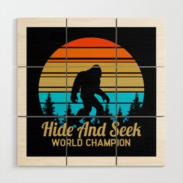 Retro Hide Seek World Champion Wood Wall Art