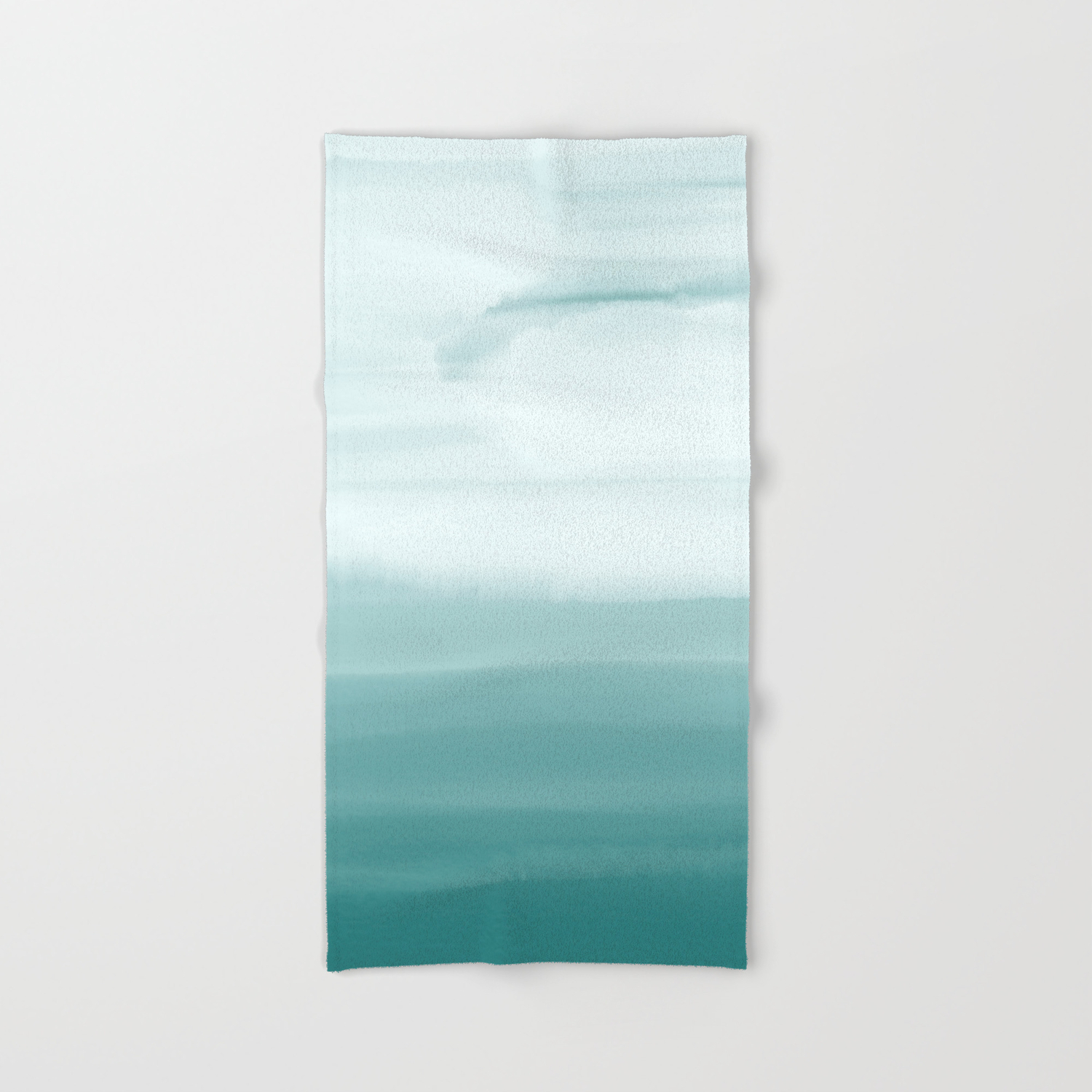Ocean Sky Surf Waves Teal Blue Green Water Clouds Watercolor Painting Beach Bathroom Decor Hand Bath Towel By Palmtreeprints Society6