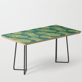 Fresh Pineapples Teal & Yellow Coffee Table