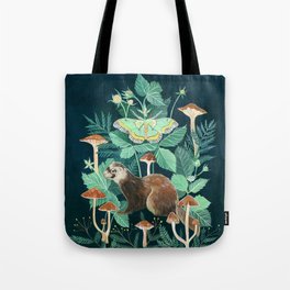 Ferret and Moth Tote Bag