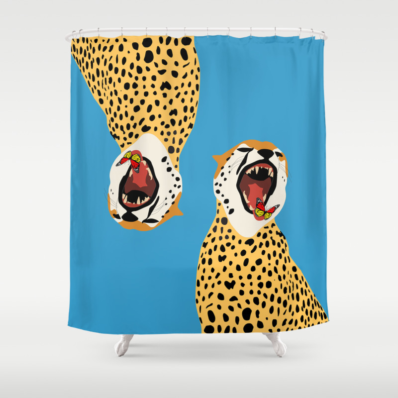 Screaming Cheetah Shower Curtain By Danalipnickas Society6
