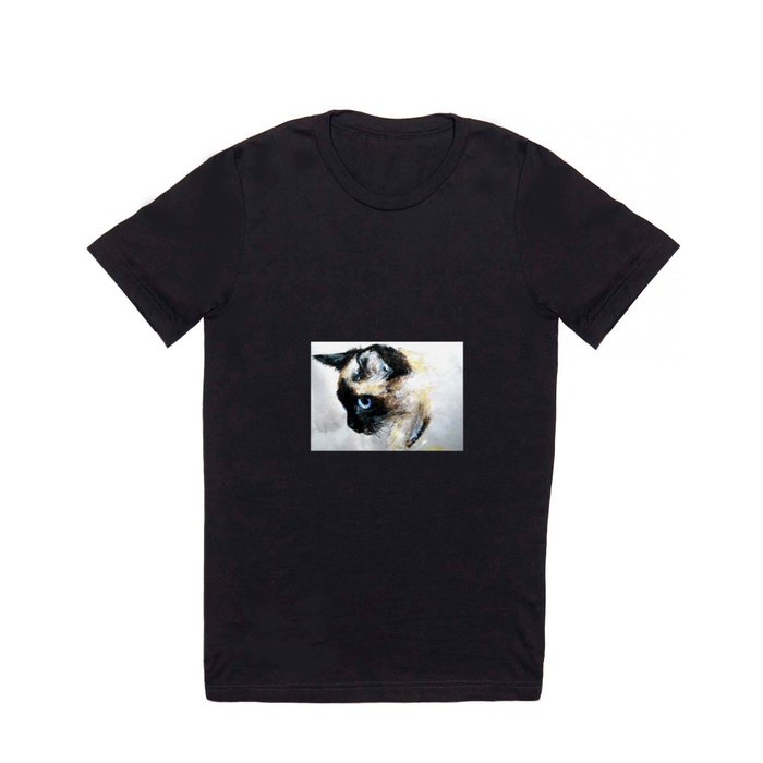 Siamese Cat Acrylic Painting T Shirt