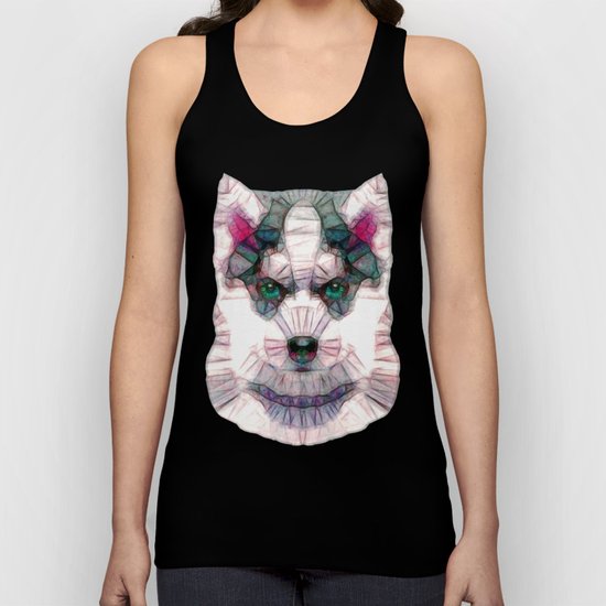 abstract husky puppy Unisex Tank Top