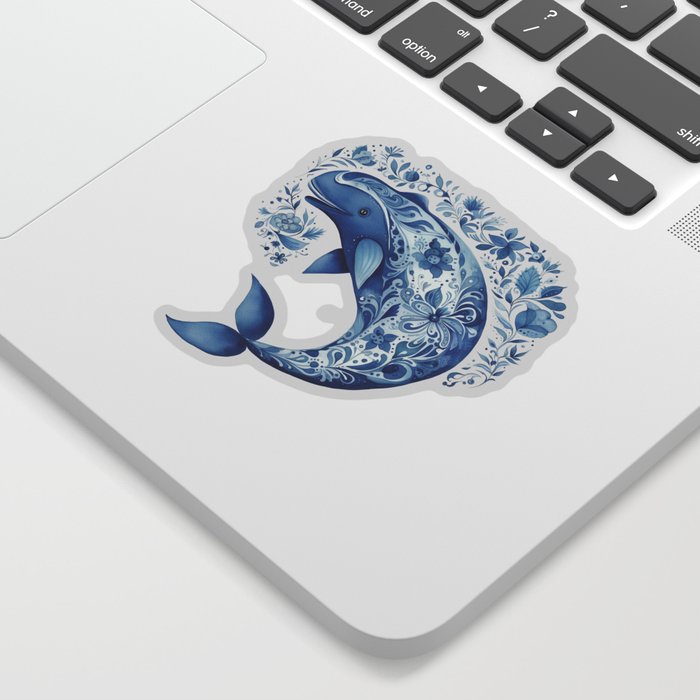 Blue Whale Joy Sticker