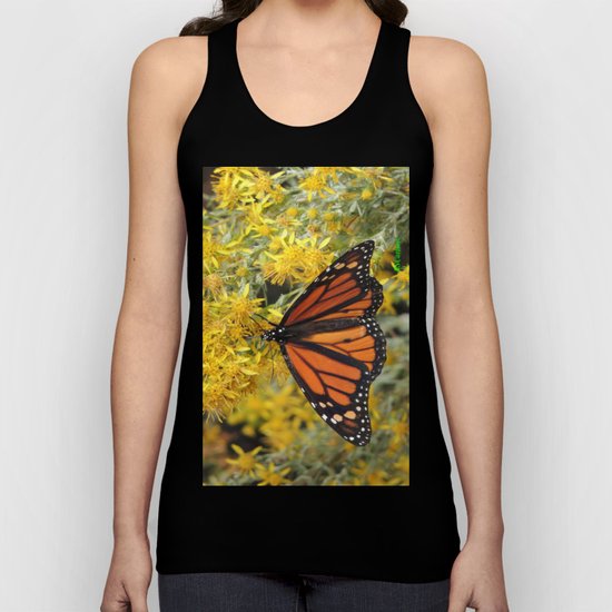Monarch on Rubber Rabbitbrush Unisex Tank Top