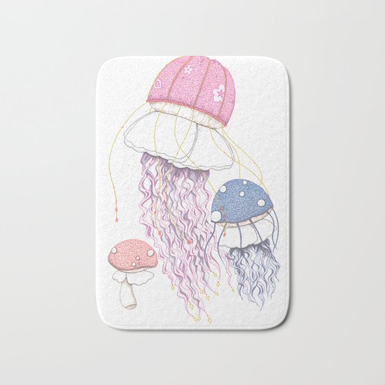 Jelly Shrooms Bath Mat
