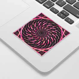 Black and Pink Twirl Sticker