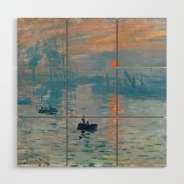 Claude Monet Impression Sunrise Wood Wall Art