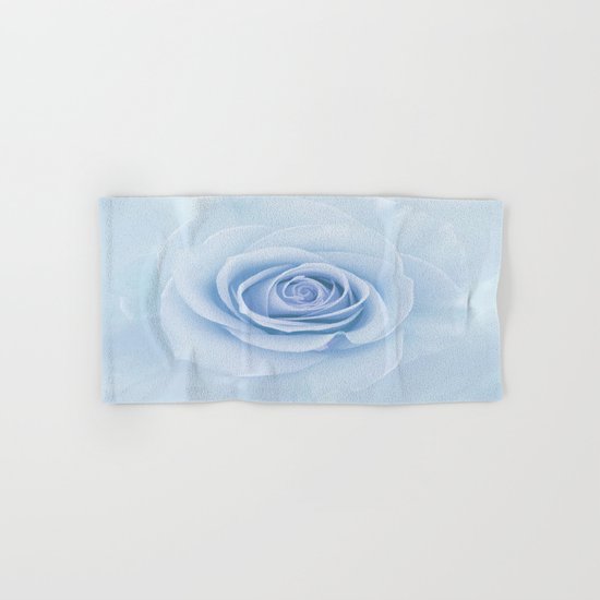 Soft Baby Blue Rose Abstract Hand & Bath Towel