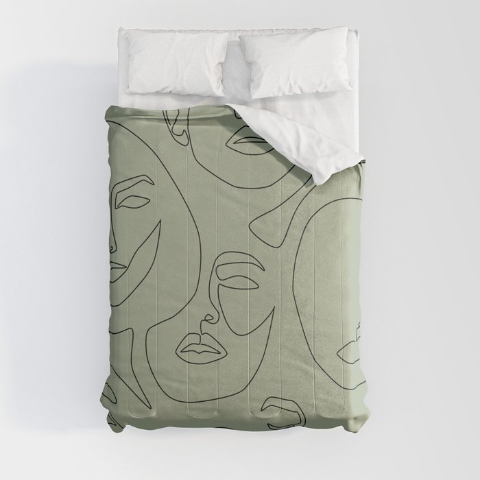 Matcha Faces Comforter