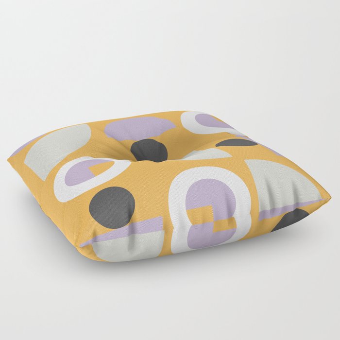 Classic geometric arch circle composition 19 Floor Pillow
