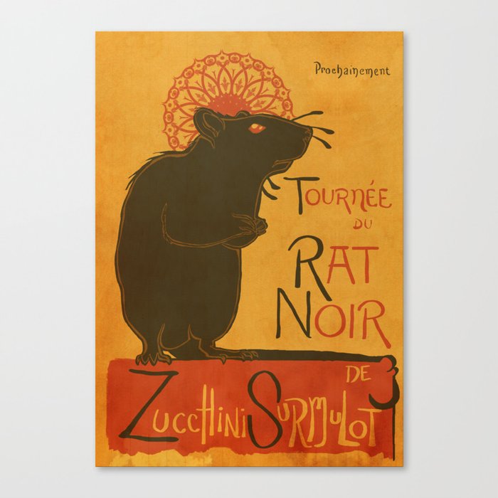 Le Rat Noir Canvas Print