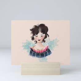 The lady in dress Mini Art Print