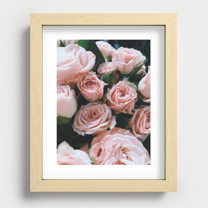 Pink Roses Recessed Framed Print