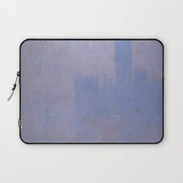 Claude Monet Seagulls the River Thames and the Houses of Parliament Laptop Sleeve