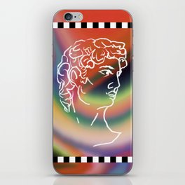 Modern Classic iPhone Skin | Classic, 90S, Colorful, Checkered, Checked, Trippy, Greek, Sculpture, Bust, Gradient 