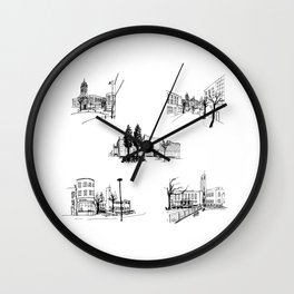 crouch end icons Wall Clock