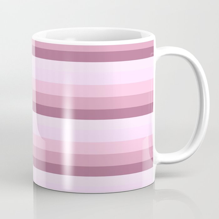 Pink Mauve Stripes Coffee Mug