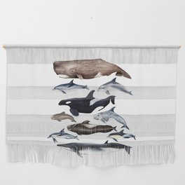 Atlantic whales, dolphins and orca Wall Hanging