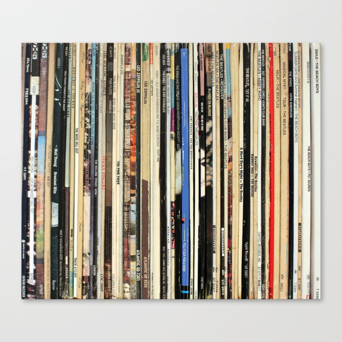 Classic Rock Vinyl Records Leinwanddruck