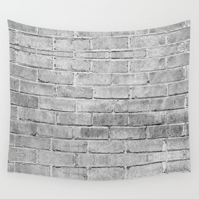 gray distressed painted brick wall ambient decor rustic brick effect Wall Tapestry