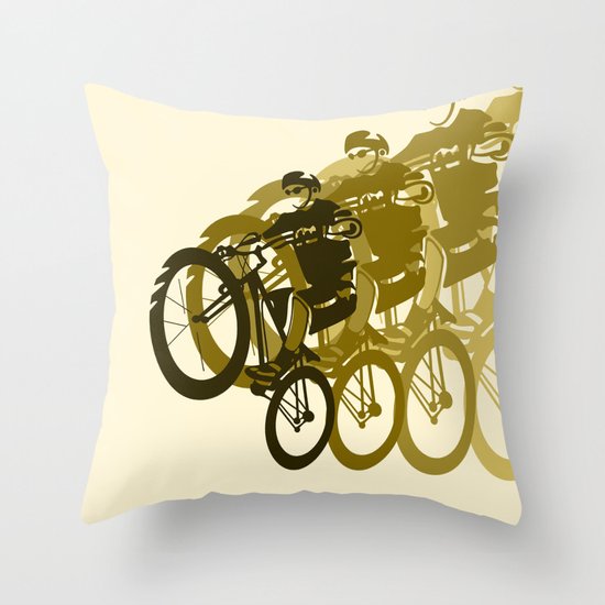 Mountain Bike Throw Pillow