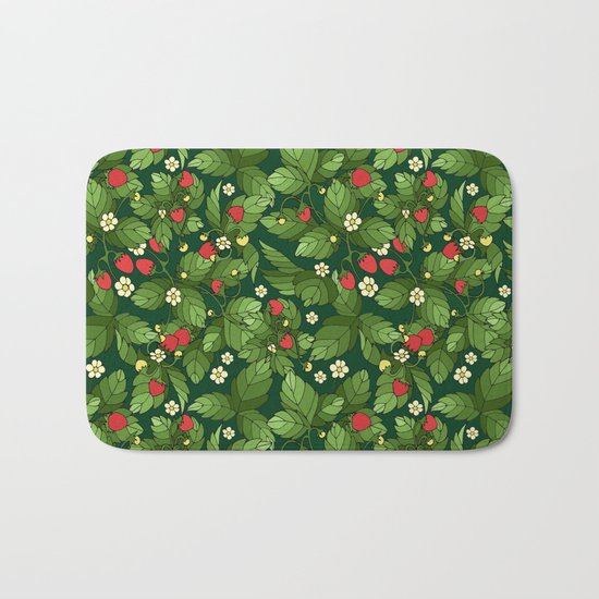 Strawberry pattern Bath Mat