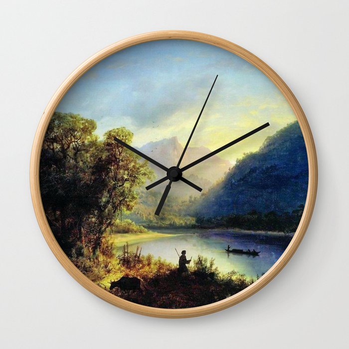 Mountain Lake 1852 By Lev Lagorio | Reproduction | Russian Romanticism Painter Wall Clock