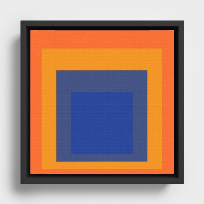 Homage to the Square Framed Canvas