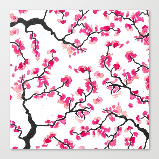 Japanese Cherry Blossoms Canvas Print