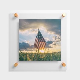 Sunset on 4th of July Floating Acrylic Print