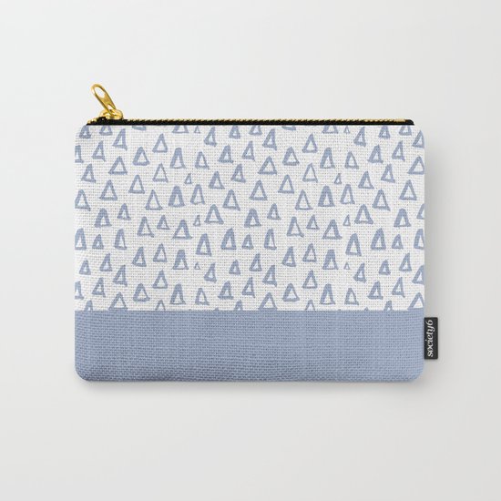 Triangles Light Blue Carry-All Pouch