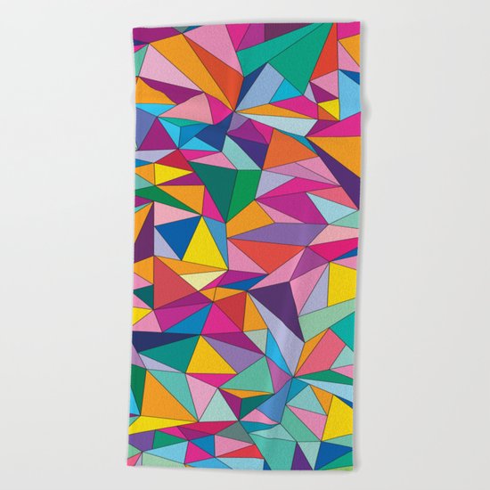 Triangles in color Beach Towel