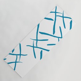 Turquoise cross marks Yoga Mat