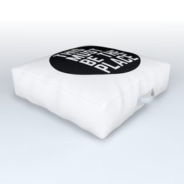This Must be The Place | Black & White Outdoor Floor Cushion