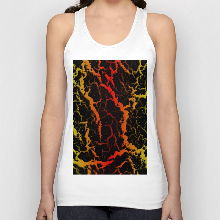 Cracked Space Lava - Lime/Red Tank Top