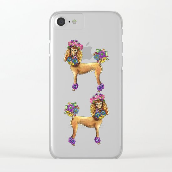 Poodle Dee Doo Clear iPhone Case