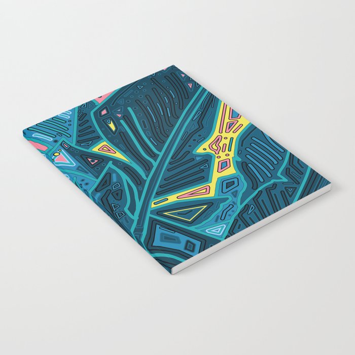 tropical leaves abstract 1 Notebook
